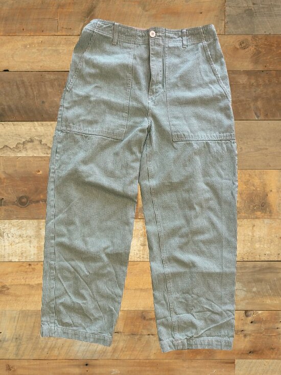 Brixton Pants - Brixton Houndstooth Pants High Rise Cropped Straight Leg Green White Fits 29"